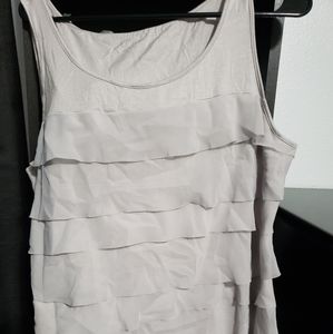 Loft Sleeveless Ruffled Blouse